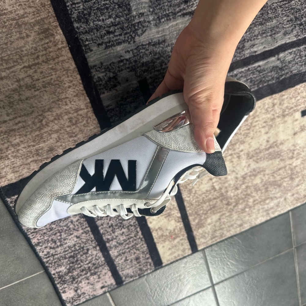 Sold ❌ Michael Kors White and Silver Casual Sneakers